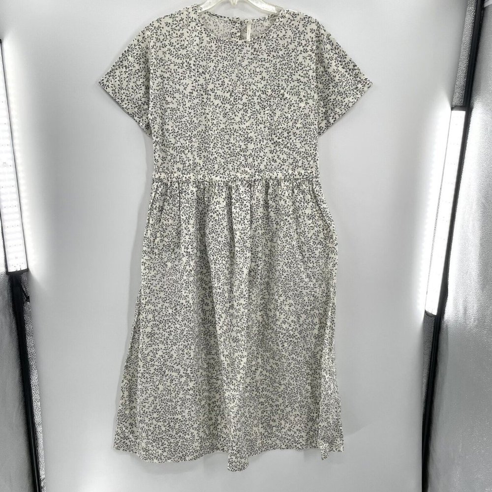 🛑🛑SOLD🛑🛑Rylee + Cru Midi Short Sleeve Cotton Dress Cream Size Medium NWT